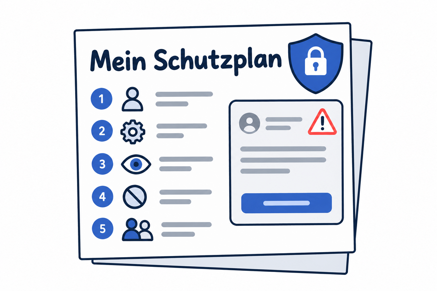 Mögliche Gestaltung für Mein digitaler Schutzplan