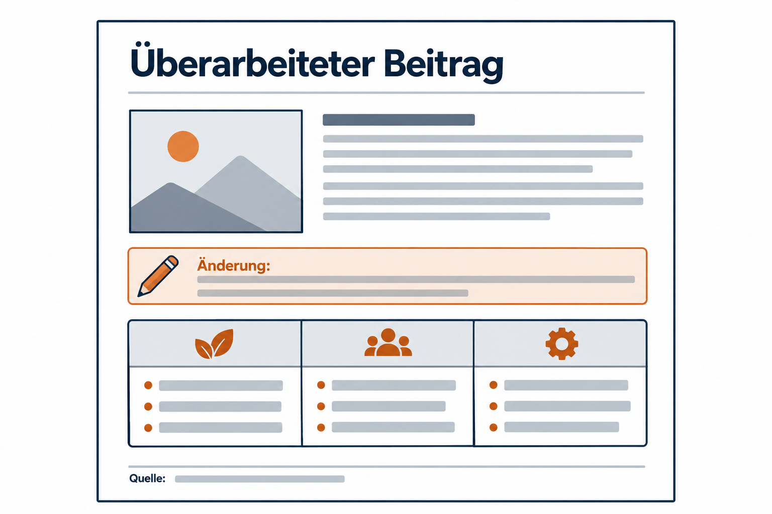 Mögliche Gestaltung für Wirklichkeit wird gestaltet
