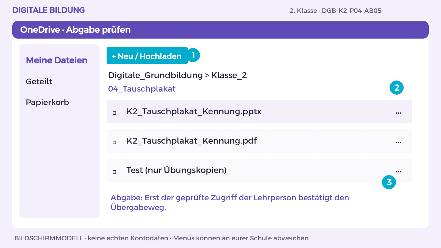 Fairnesscheck: Vier Informationen finden lassen; Kosten und Bedingungen klären; Als fiktive Aktion kennzeichnen